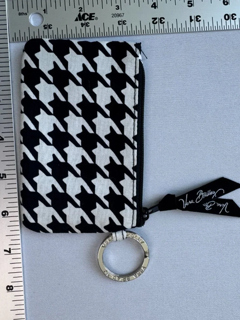 Vera Bradley Zip ID Case Lot of 4 Houndstooth Canterberry Nantucket Navy Mimosa - Picture 9 of 9